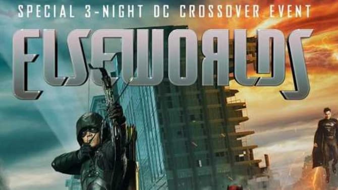 ELSEWORLDS Triptych Poster Assembles The CW's DC Heroes For A Showdown With The Monitor