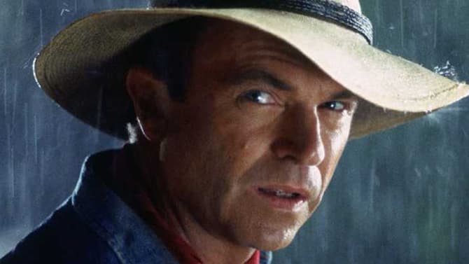 JURASSIC WORLD: DOMINION - Sam Neill Greets An &quot;Old Friend&quot; In New Behind-The-Scenes Photo