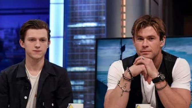 SPIDER-MAN And MEN IN BLACK Stars Tom Holland and Chris Hemsworth Roast Each Other In Sony Crossover Promo