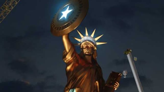 SPIDER-MAN: NO WAY HOME Concept Art Takes A Closer Look At The Statue Of Liberty's Patriotic Redesign