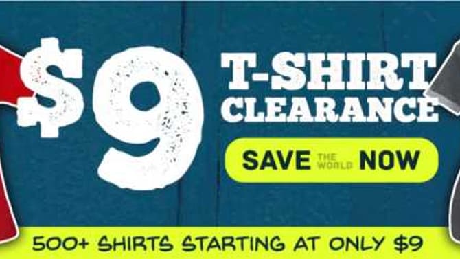 SUPERHEROSTUFF Product Spotlight: Massive $9 T-Shirt Clearance Includes MARVEL, DC, STAR WARS And More