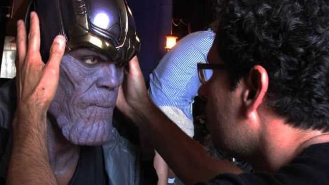 THE AVENGERS Behind The Scenes Photos Offer Our Best Look Yet At Damion Poitier Suited Up As Thanos