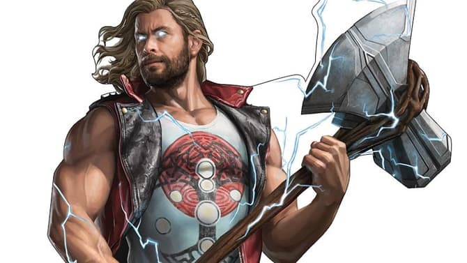 THOR: LOVE AND THUNDER - The God Of Thunder Is Ready To Rock In Awesome Promo Art; New Look At Miek Revealed