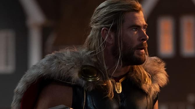 THOR: LOVE AND THUNDER Director Teases Gorr And Zeus; New Still Shows The God Of Thunder In Battle