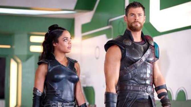 THOR: RAGNAROK Stars Chris Hemsworth And Tessa Thompson Reunite For New MEN IN BLACK Photo