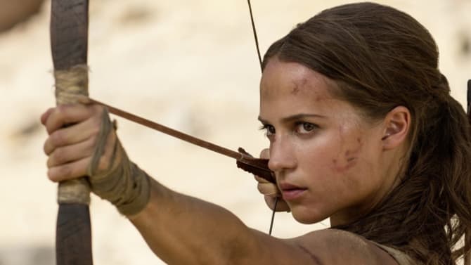 TOMB RAIDER: Alicia Vikander Takes Aim As Lara Croft In This New Image From The Upcoming Reboot