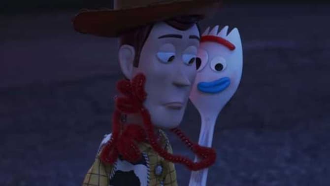 TOY STORY 4: Forky Meets Woody And The Rest Of The Gang In The &quot;Making A New Friend&quot; TV Spot