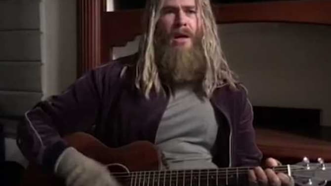 VIDEO: Chris Hemsworth Sings Johnny Cash's &quot;Hurt&quot; As Fat Thor Between Takes On AVENGERS: ENDGAME Set