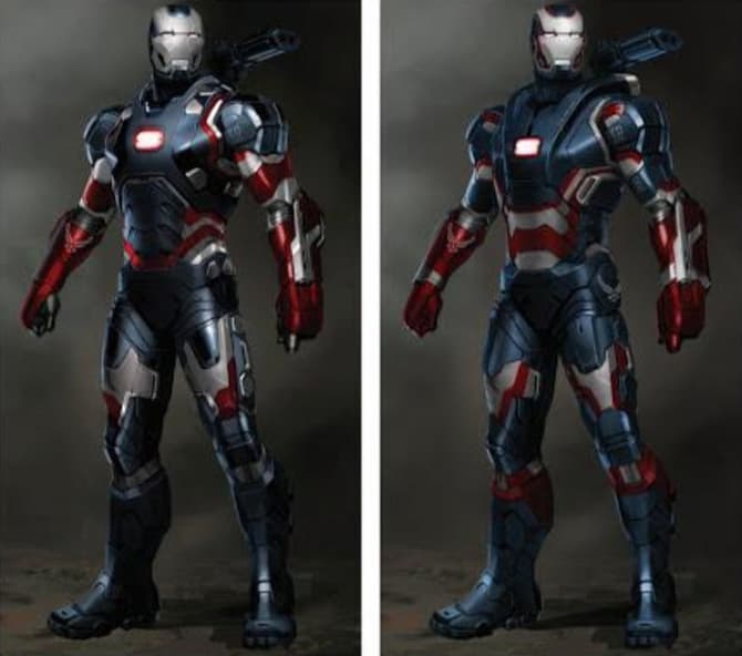 IRON MAN 3 Concept Art Shows War Machine/Iron Patriot Trying On