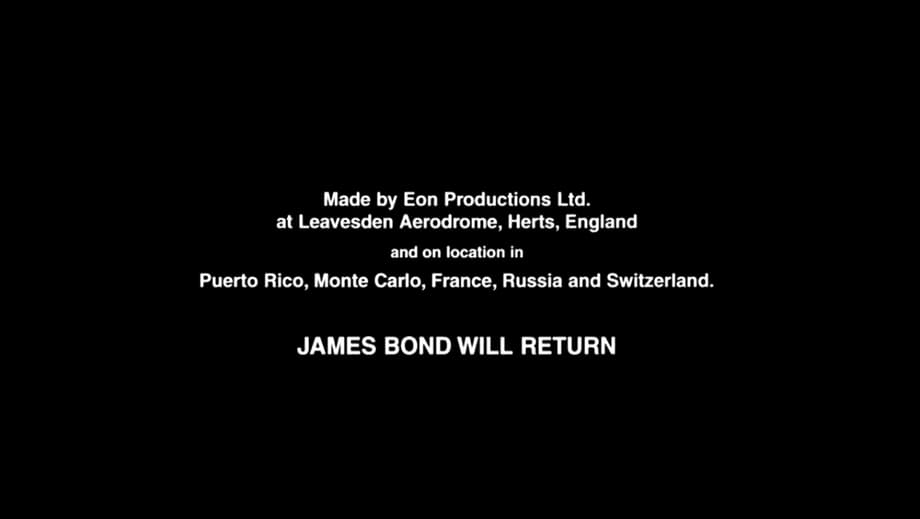 JAMES BOND WILL RETURN