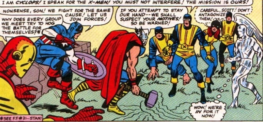 Resultado de imagen de x men and avengers meet