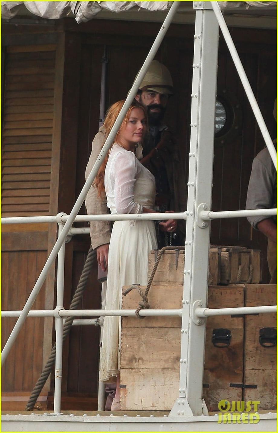 margot robbie begins filming tarzan with christoph waltz casper crump 04