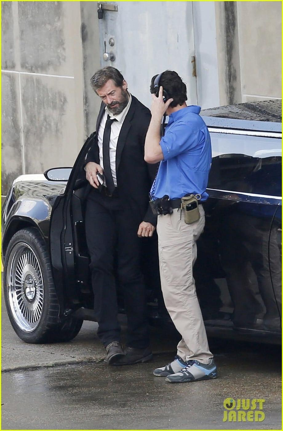 hugh jackman beard wolverine 3 set photos 01