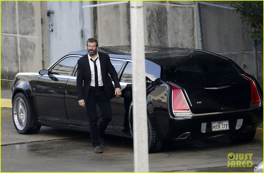 hugh jackman beard wolverine 3 set photos 11