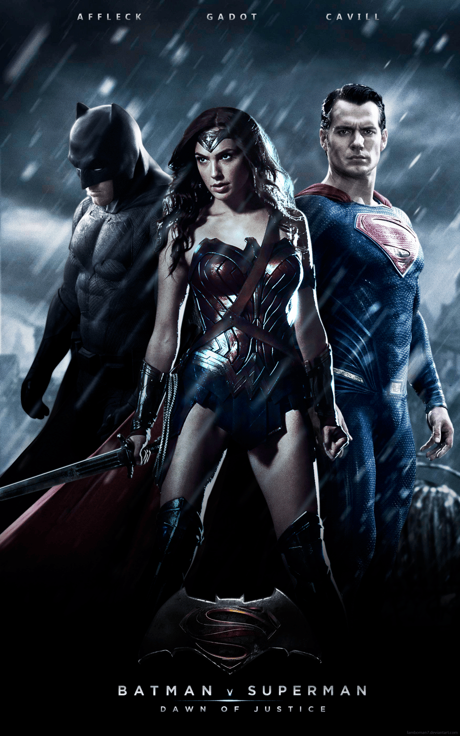 Batman v Superman Dawn of Justice - Trinity Poster by LamboMan7