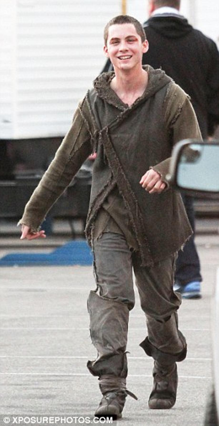 Tough guys: Ray Winston stars in the film, as does Logan Lerman