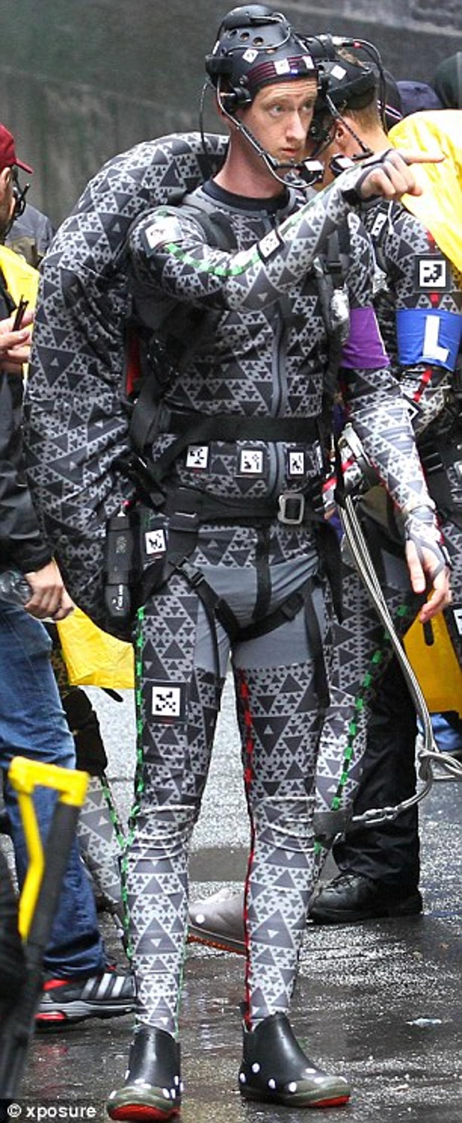 Hi tech: The special suits worn by Jeremy Howard (left) and Pete Ploszek enable animators to bring the characters to live in post-production 