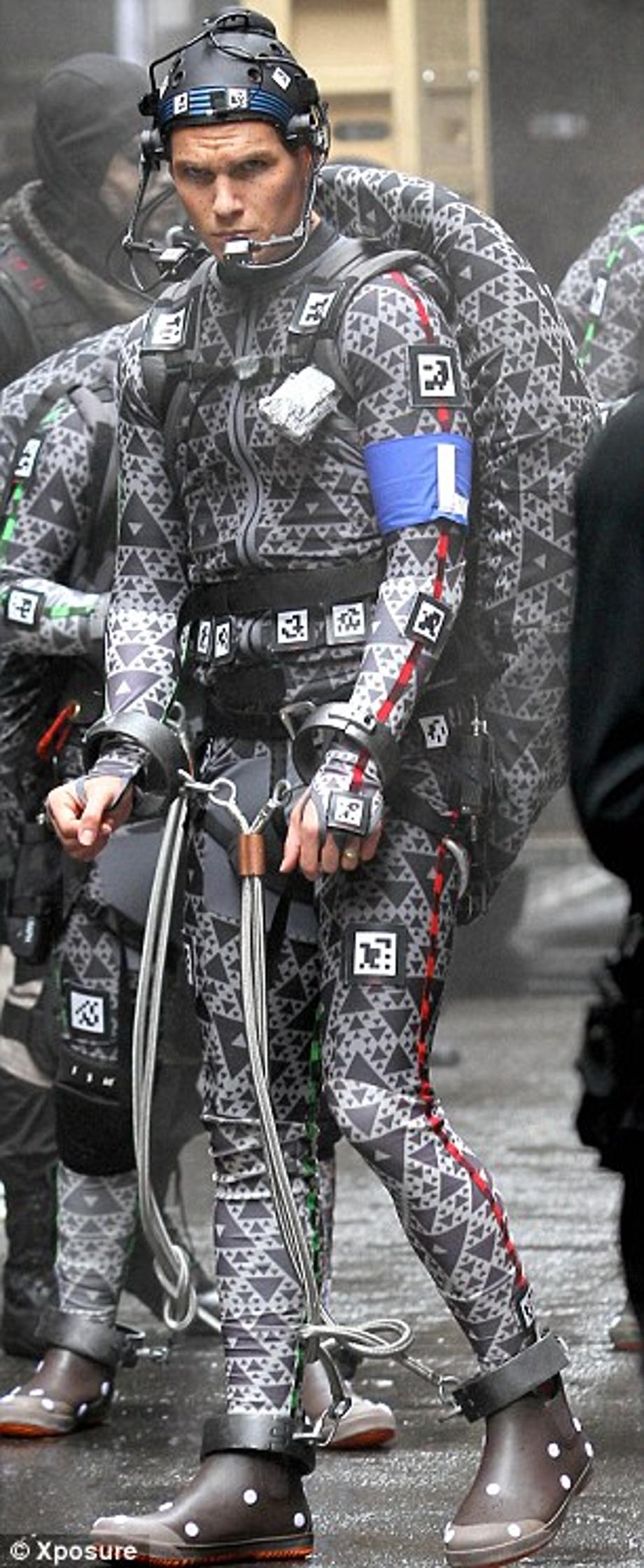 Hi tech: The special suits worn by Jeremy Howard (left) and Pete Ploszek enable animators to bring the characters to live in post-production 