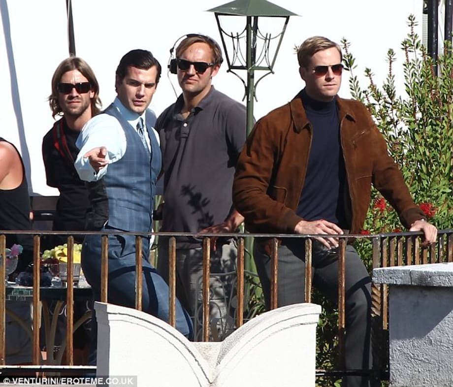 Sixties style: The film adaptation will still take place in the Sixties and this was evident in their ensembles during filming