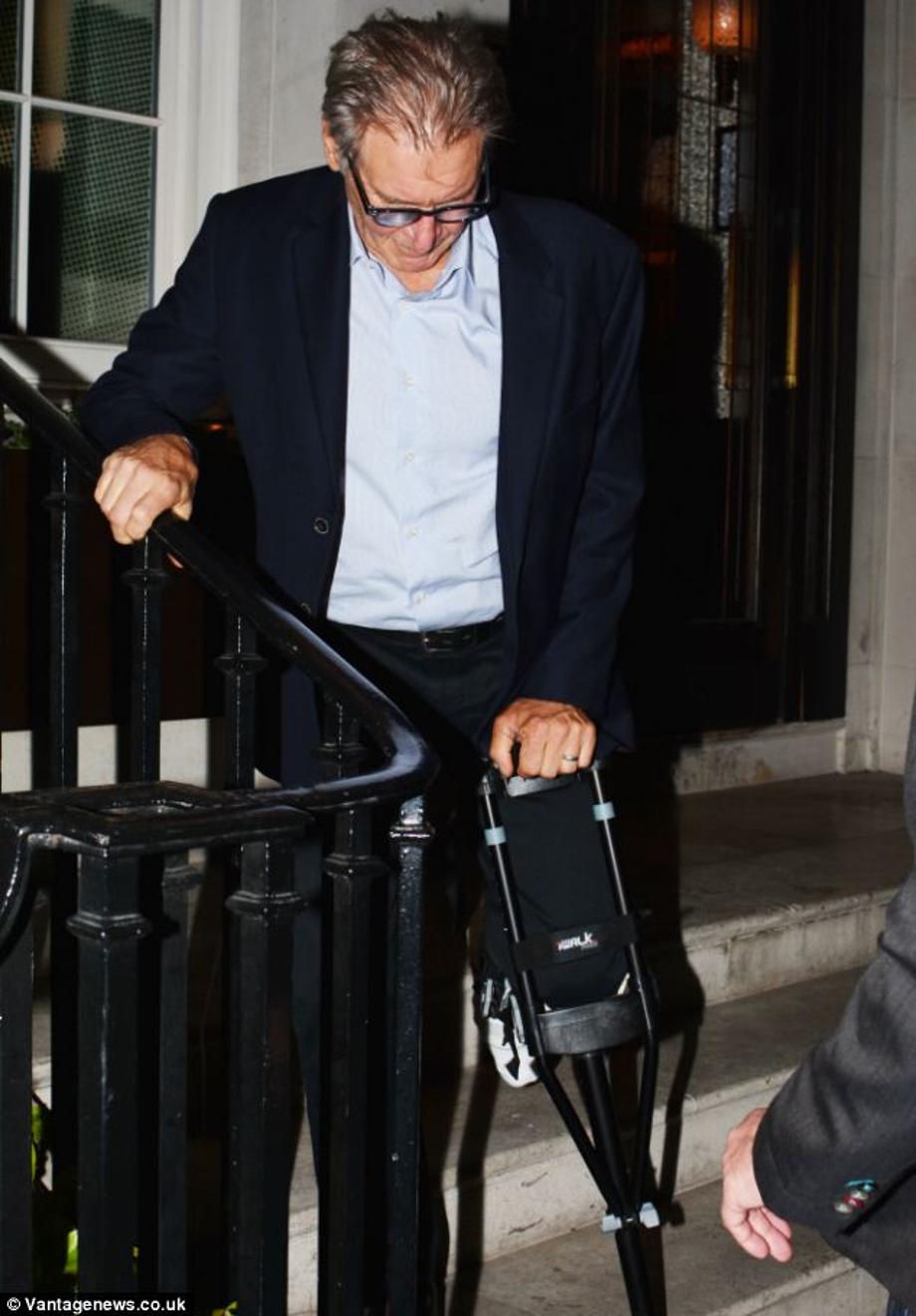 Accident: Ford also pulled muscles and damaged a disc after the Millennium Falcon, his character's ship, fell on him