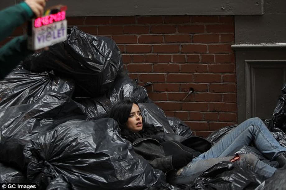 Bedraggled: Her clothes featured nasty tears with blood underneath 