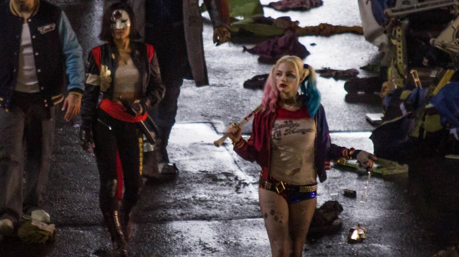 Suicide Squad Set Photo (Katana, Margot Robbie, Harley Quinn)