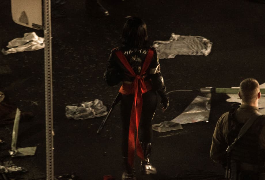 Suicide Squad Set Photo (Katana, Margot Robbie, Harley Quinn)