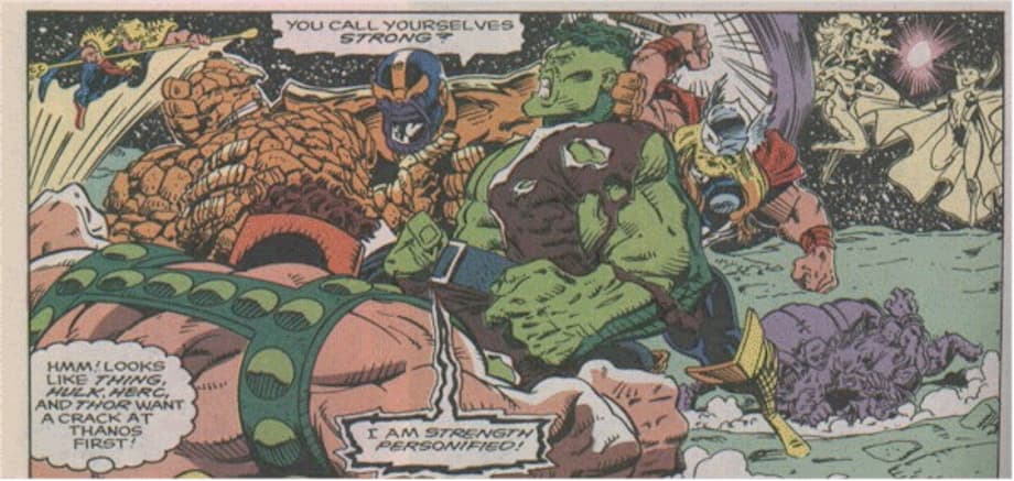 Hulk and Thing vs Thanos