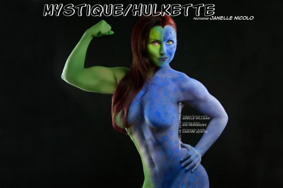 Mystique She-Hulk Body Paint