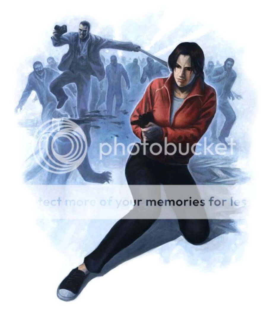 Zoey from Left 4 Dead and Frank West from Dead Rising Pictures, Images and Photos