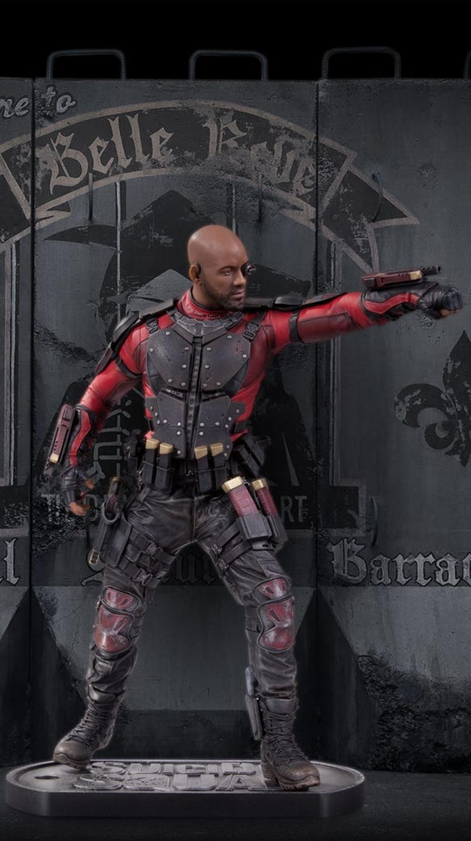 Deadshot statue, sculpted by Adam Ross.