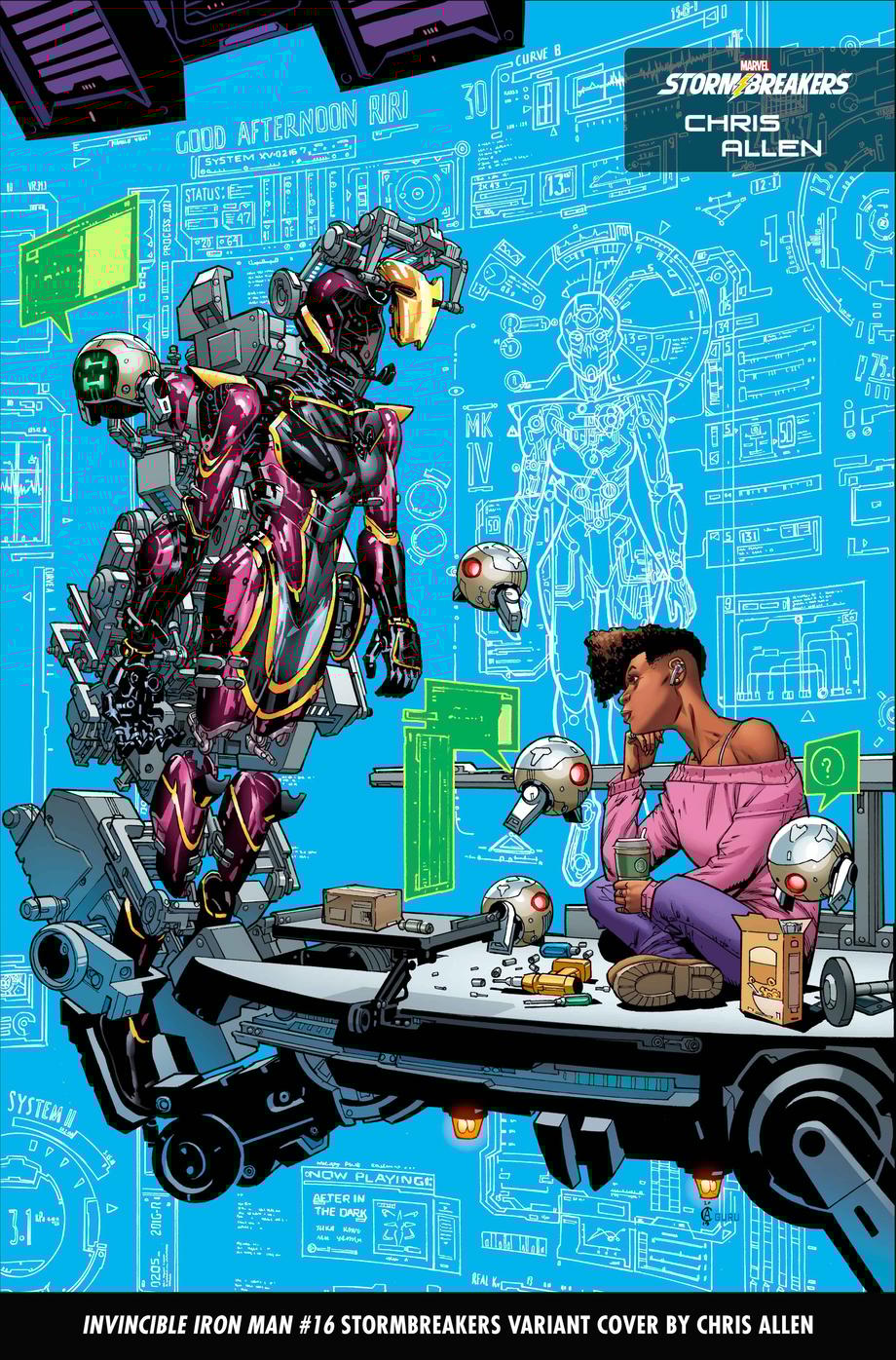 INVINCIBLE IRON MAN #16 Stormbreakers Variant Cover by Chris Allen