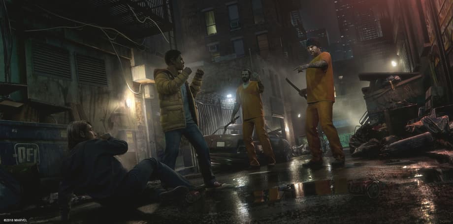 Miles Morales protecting civilians. 