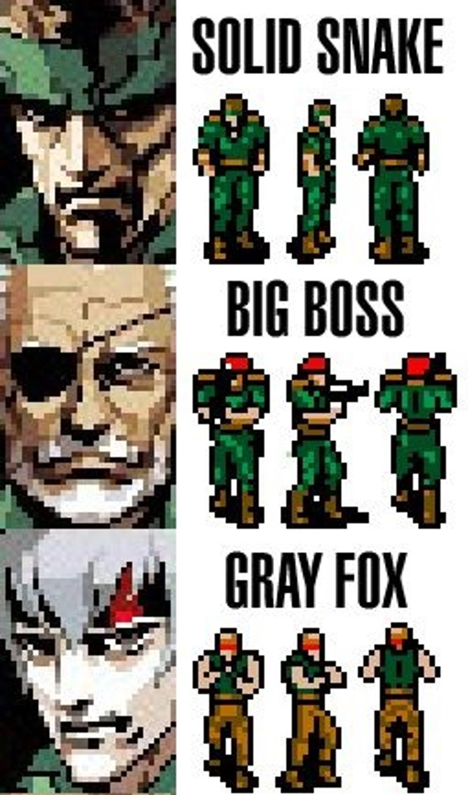 Some of the cast of Metal Gear 2