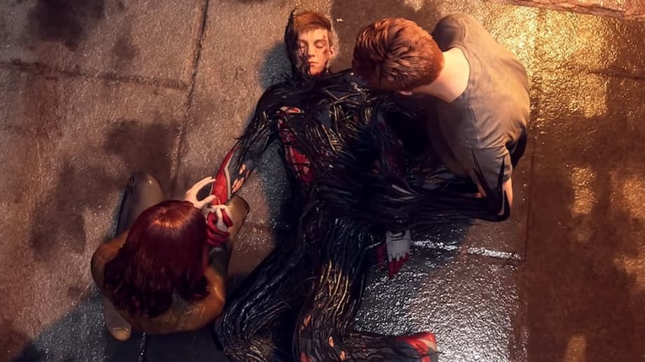 Spider-Man-2-Peter-Dies-Venom-Revives-Him-Symbiote-Transformation-Scene-2023-PS5-4-K-60-FPS-5-23-scr