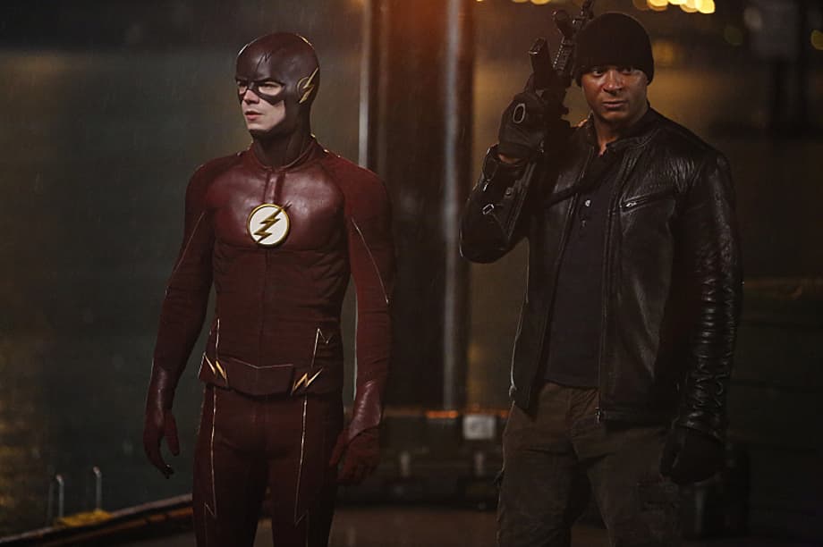 'Diggle' & 'Lila' Lend A Helping Hand In New Stills From THE FLASH Season 2 Episode 15: &quot;King Shark&quot;