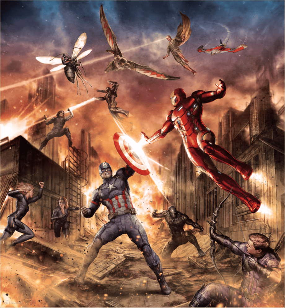 The Avengers Go To War In Awesome New CAPTAIN AMERICA: CIVIL WAR Fathead Decal Promo Art