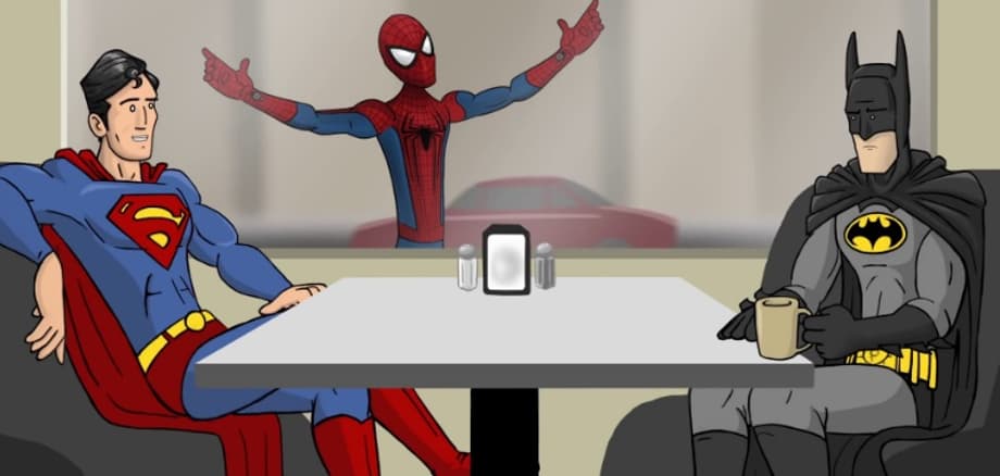 New SUPER CAFE Has Batman And Superman Talking Reboots