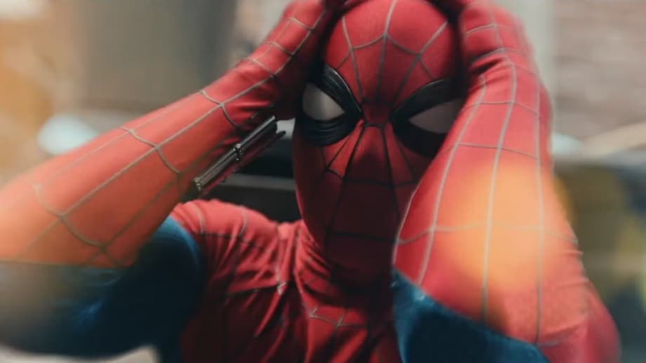 tom holland s peter parker reacting in spider man brand new day trailer copy