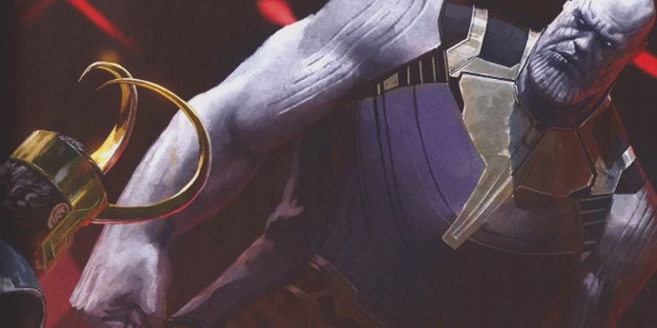 AVENGERS: INFINITY WAR Hi-Res Concept Art Focuses On Thanos Taking Down Thor And Loki In The Movie's Opening