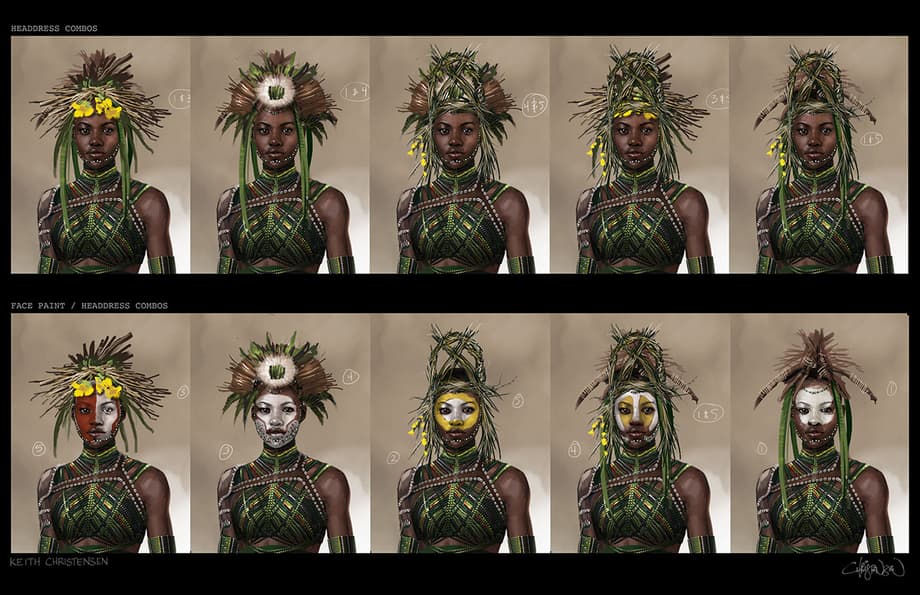 Black Panther Concept Art Nakia Headdress