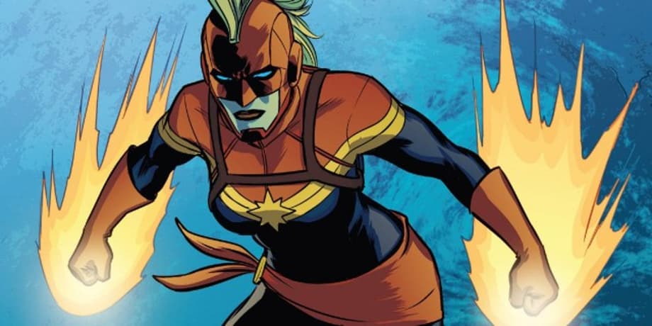 CAPTAIN MARVEL Leaked Promo Art Finally Reveals Carol Danvers Decked Out In Her Comic Accurate Helmet