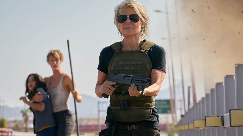 TERMINATOR: DARK FATE First Clip Proves Sarah Connor Knows How To Make Quite The Entrance