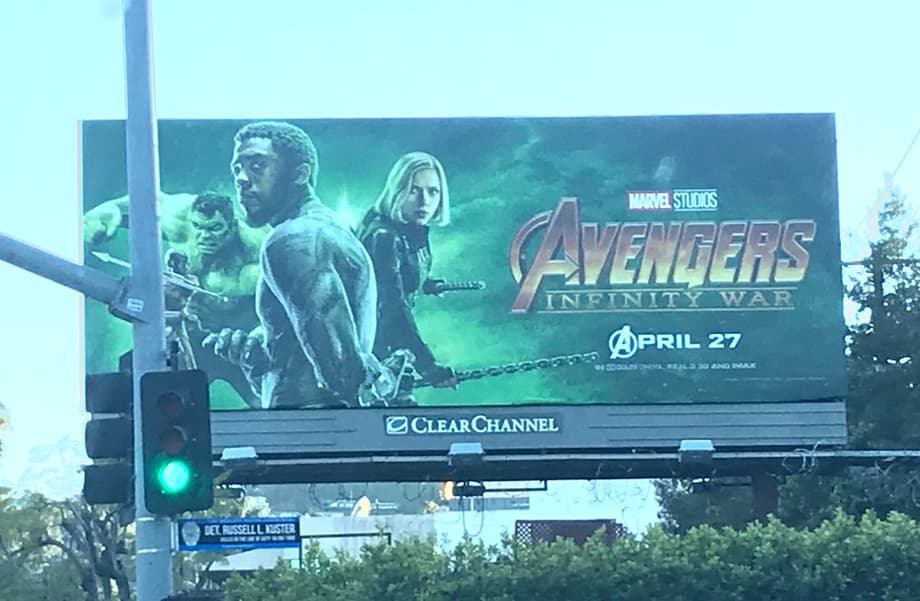 AVENGERS: INFINITY WAR - Awesome New Billboard Puts The Spotlight On The King Of Wakanda