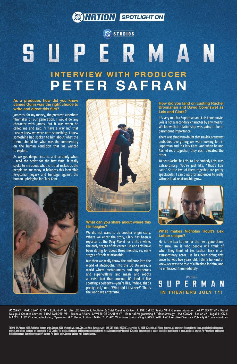 Peter Safran DC Nation interview