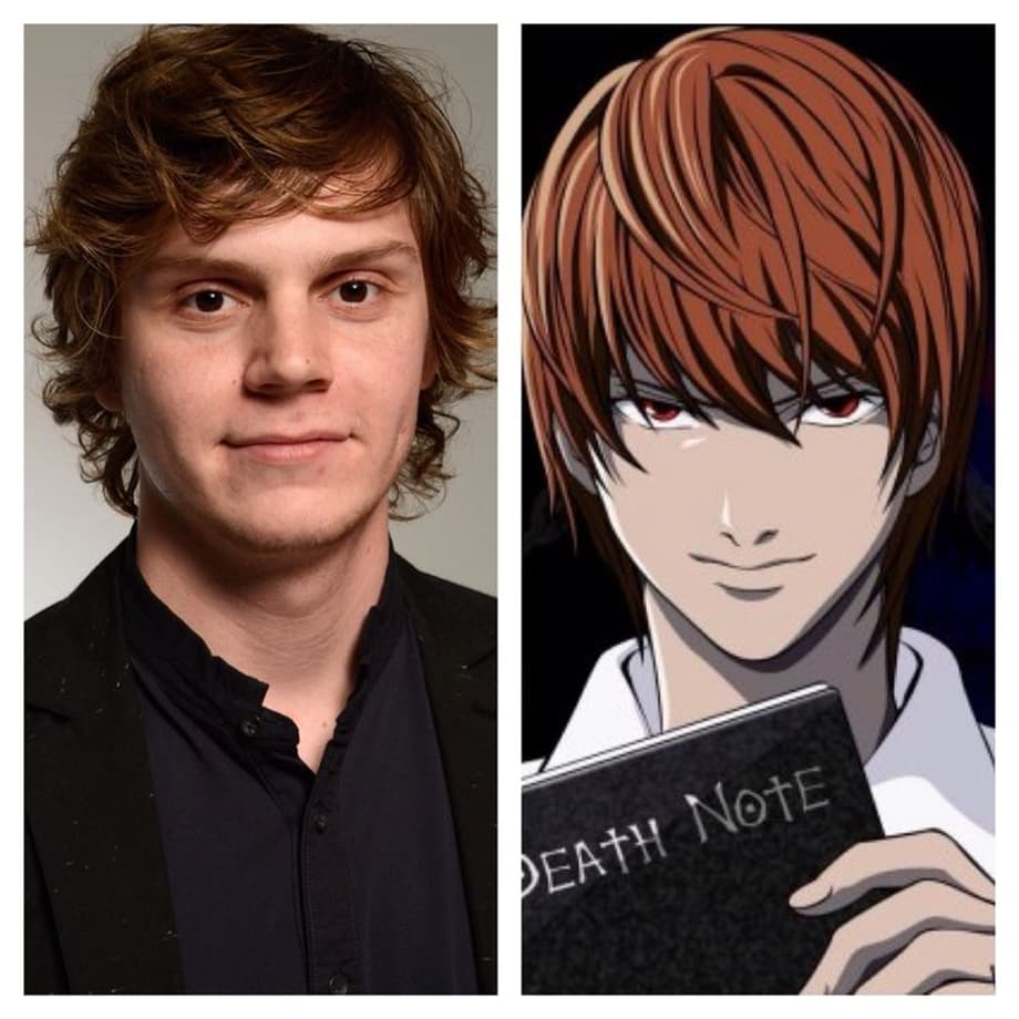 Light - Evan Peters  Evan Peters is versatile, he's funny, charming, and can play the role of a crazy person. If you've ever seen him in American Horror Story then in X Men you'll see why he was chosen. Light is a calm yet deranged detective with a God complex who becomes obsessed with power.
