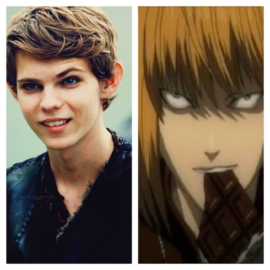 Mello - Robbie Kay  His role in Once Upon a Time made him an easy sell room. He has the look plus he's capable of playing the odd chocolate eating L successor.