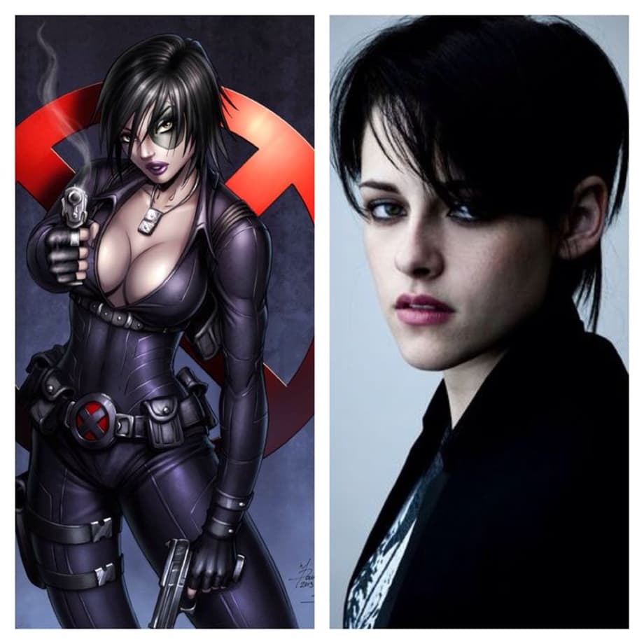 Domino - Kristen Stewart Yes I know she is dull and twilight was a staple for her. But the girl can act and I think she could play the tough girls really well. She has the look to play Domino. Domino is a mutant that has the ability to change things in her favor, plus she's extremely gifted with weapons and in martial arts. I'm gonna get backlash, but she's more than capable.: Domino - Kristen Stewart Yes I know she is dull and twilight was a staple for her. But the girl can act and I think she could play the tough girls really well. She has the look to play Domino. Domino is a mutant that has the ability to change things in her favor, plus she's extremely gifted with weapons and in martial arts. I'm gonna get backlash, but she's more than capable.