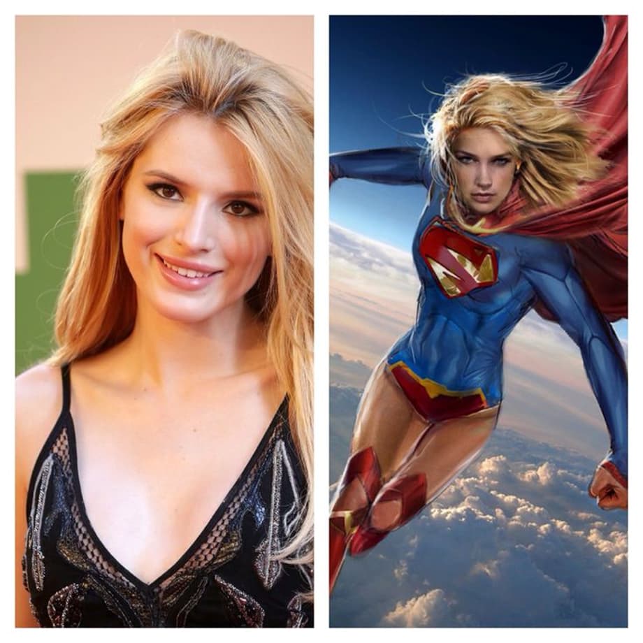 Bella Thorne as Supergirl She's an up and coming actress who rose to fame on Disney's Shake it Up as Cece James and has since branched out. She has the perfect look, the height, and the right amount of talent to play the Krytonian hero: 