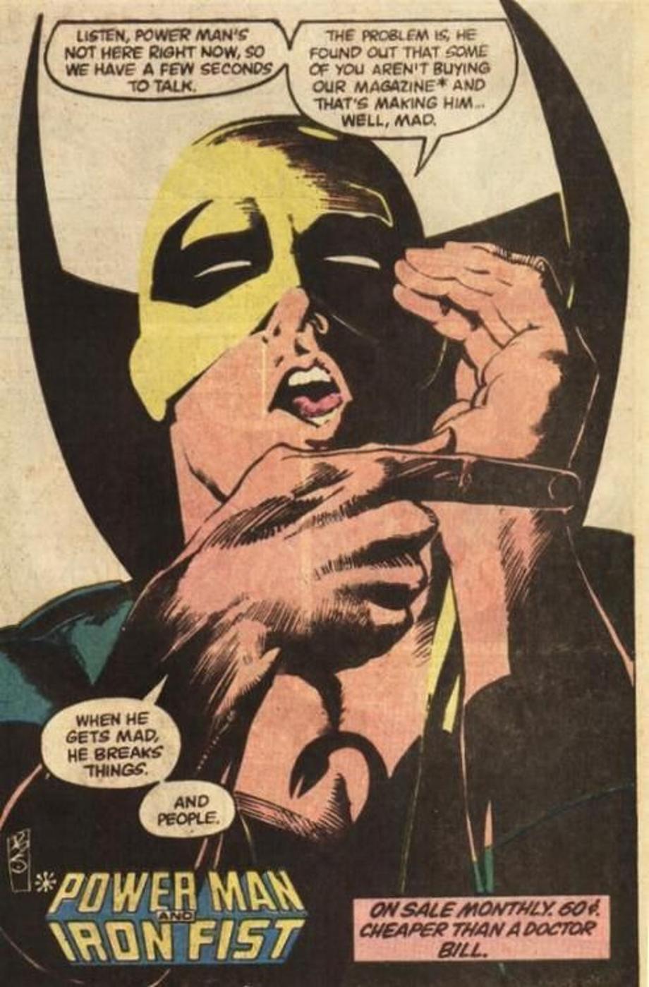 Image result for ironfist and powerman comics panel